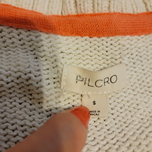 Anthropologie Pilcro Icon Graphic Cardigan Sweater Womens S Coastal Fisherman - Picture 4 of 8